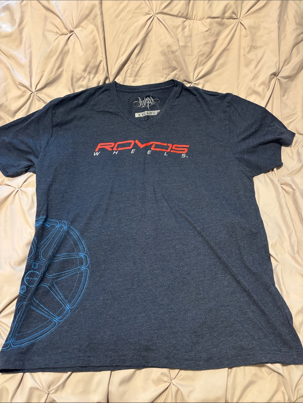 Navy V-Neck Graphic Tee